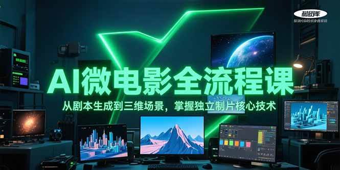 AI微电影全流程课，从剧本生成到三维场景，掌握独立制片核心技术-鱼丸网创
