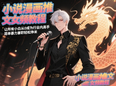 小说漫画推文女频教程，让所有小白从0成为行业内高手，简单暴力兼职轻松挣米-鱼丸网创