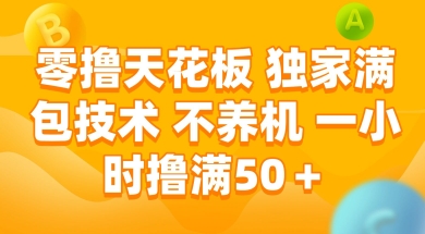 零撸天花板，独家满包技术 不养机 一小时撸满50+【揭秘】-鱼丸网创