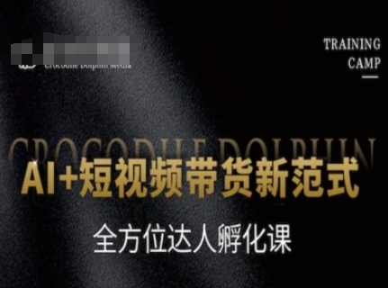 AI+短视频带货新范式，全方位达人孵化课-鱼丸网创