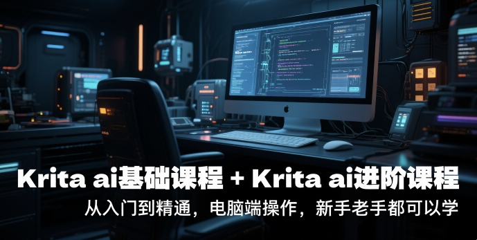 krita ai基础课程+Krita ai进阶课程，从入门到精通，电脑端操作，新手老手都可以学-鱼丸网创
