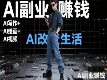 AI改变生活(Ai写作+AI绘画+Ai视频)，AI副业挣钱-鱼丸网创