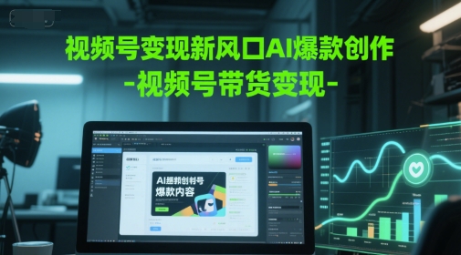 视频号变现新风口AI爆款创作-视频号带货变现-鱼丸网创
