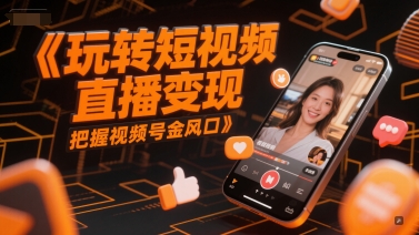 玩转短视频直播变现，把握视频号金风口-鱼丸网创