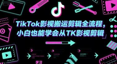 TikTok影视搬运剪辑全流程，小白也能学会从TK影视剪辑-鱼丸网创