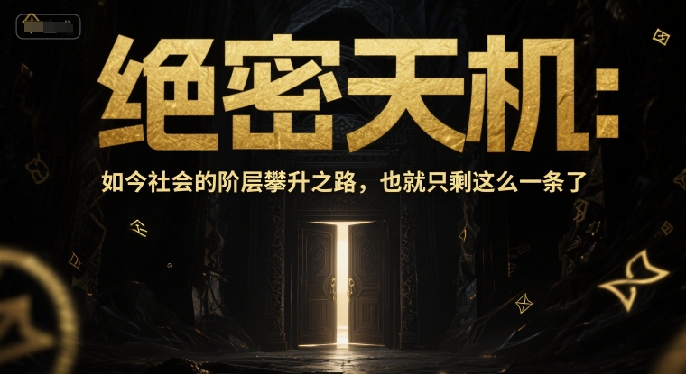 付费文章：绝密天机：如今社会的阶层攀升之路，也就只剩这么一条了-鱼丸网创