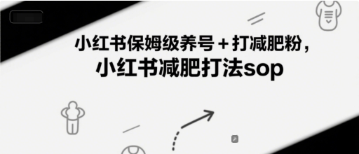 小红书保姆级养号+打减肥粉，小红书减肥打法sop-鱼丸网创