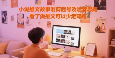 小说推文故事混剪起号及运营思路，看了做推文可以少走弯路-鱼丸网创