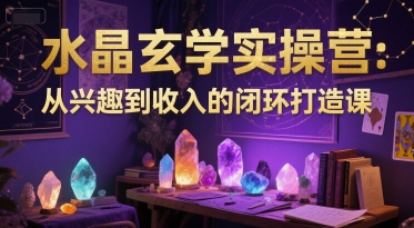 水晶玄学实操营：从兴趣到收入的闭环打造课-鱼丸网创