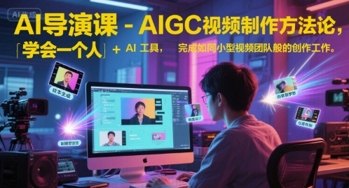 AI导演课-AIGC视频制作方法论，学会一个人+AI工具，完成如同小型视频团队般的创作工作，实现导演梦-鱼丸网创