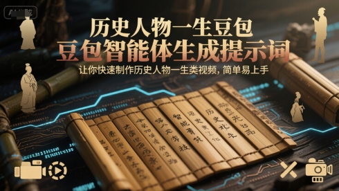 历史人物一生豆包智能体生成提示词，让你快速制作历史人物一生类视频，简单易上手-鱼丸网创