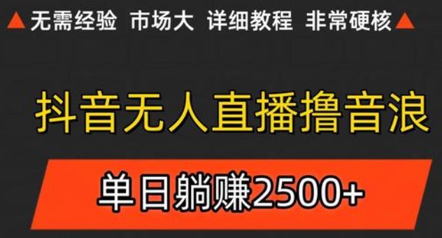 抖音无人直播6.0 简单无脑可矩阵 每天两小时轻松躺赚500+-鱼丸网创